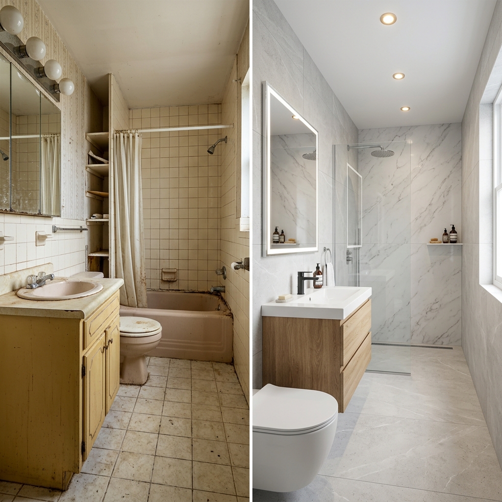 Bathroom Before and After